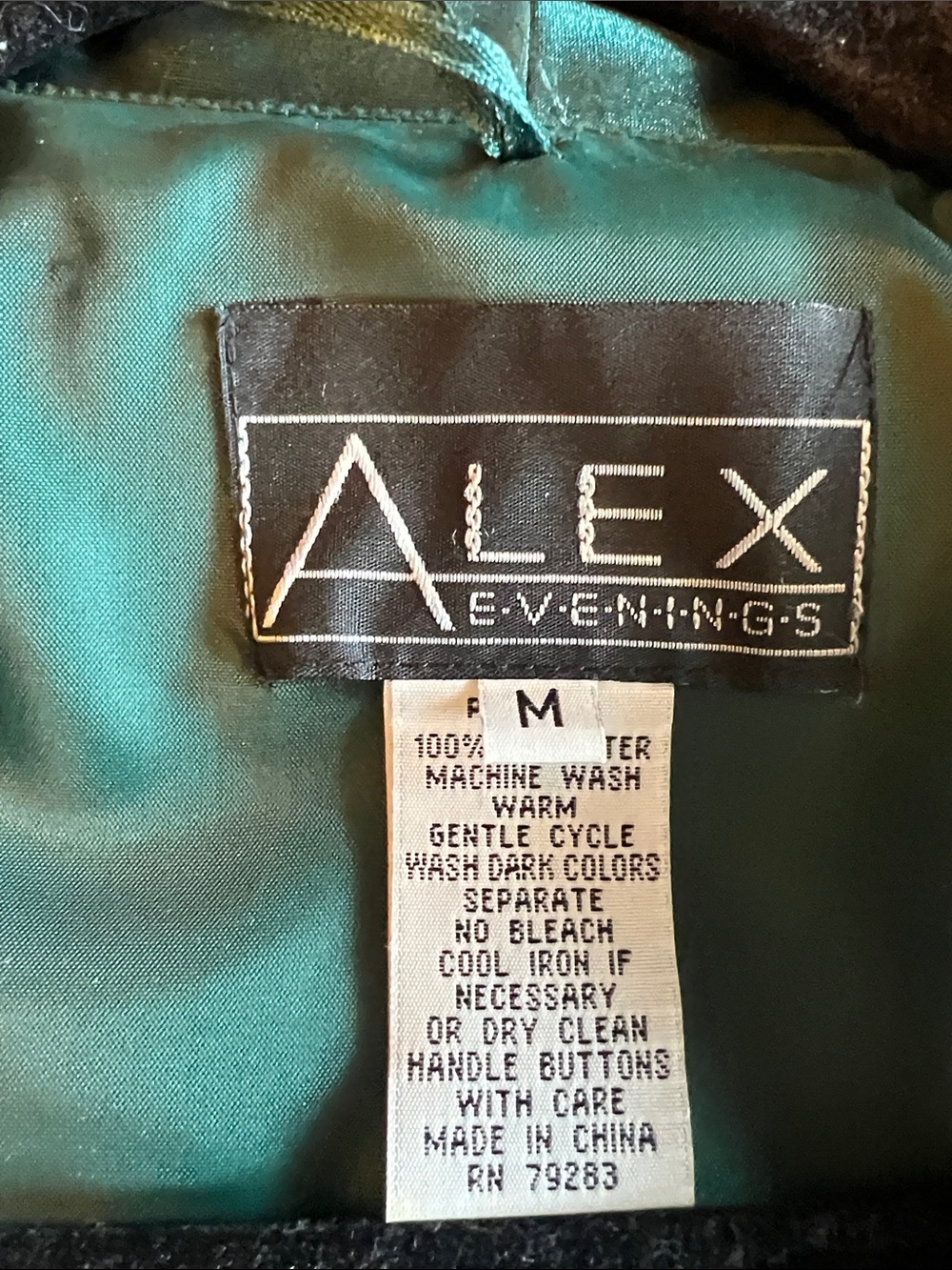 Alex Evenings Shimmering green jacket formal wear size medium - Picture 5 of 12